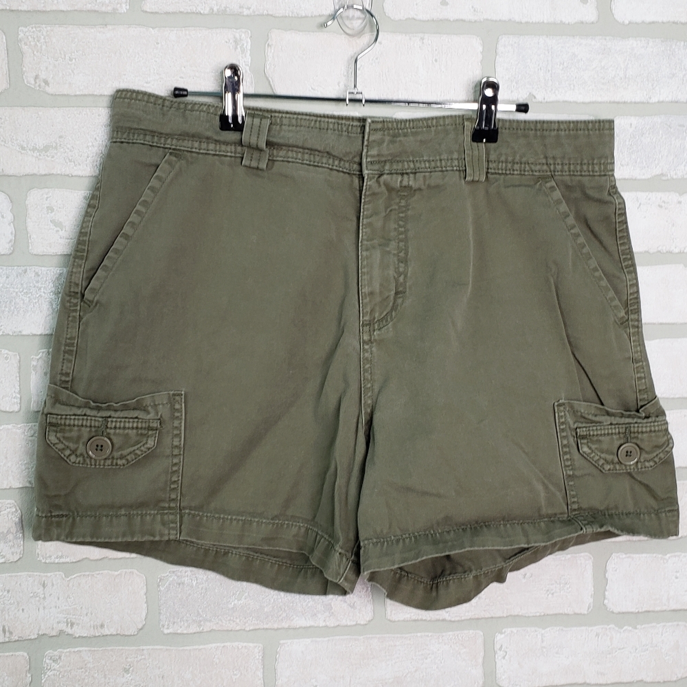 Lee Cargo Style Women's Shorts Olive Green 14